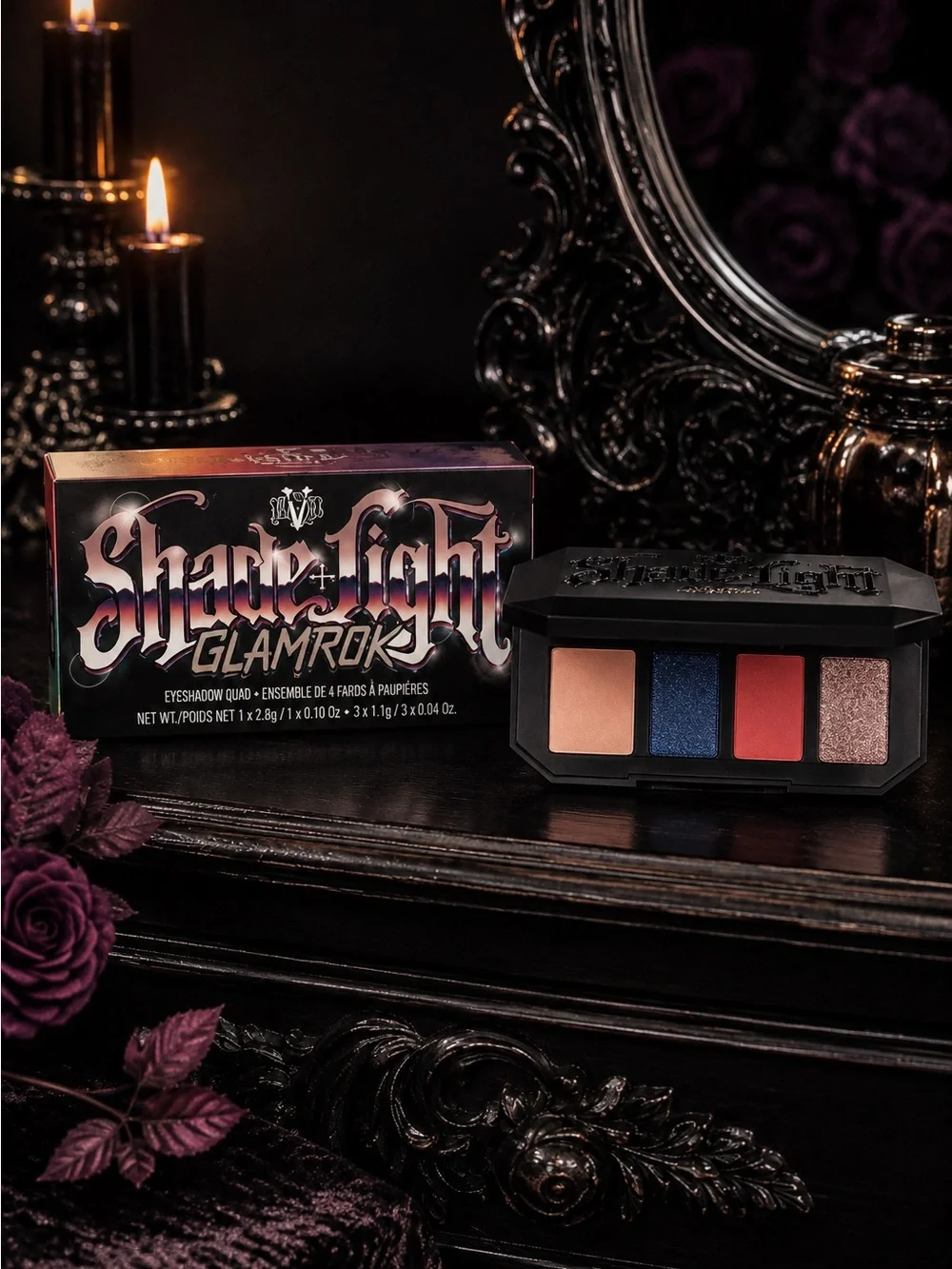 KVD Mini GLAMROK Shade + Light Eyeshadow Quad.NWT
